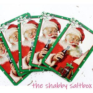 (Lot of 5) Swap Playing Cards Coca-Cola Santa 1990's Vintage Christmas Ephemera